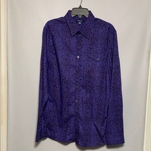 Newton Purple Casual Button Down Shirt